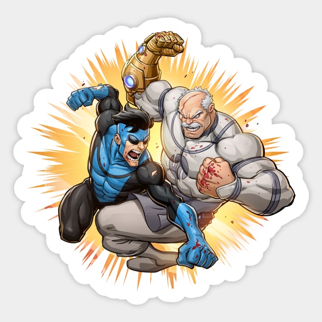 Invincible vs Conquest Sticker by PatrickBrownArt